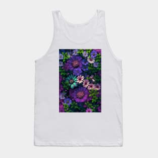 Bright Flower Field: Eco-Friendly Designs for a Green Future Tank Top